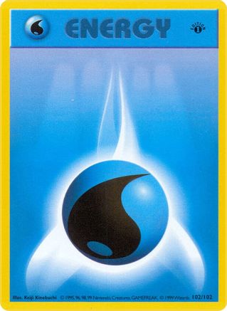 Water Energy 102/102  - Unlimited Base Set Shadowless - Common