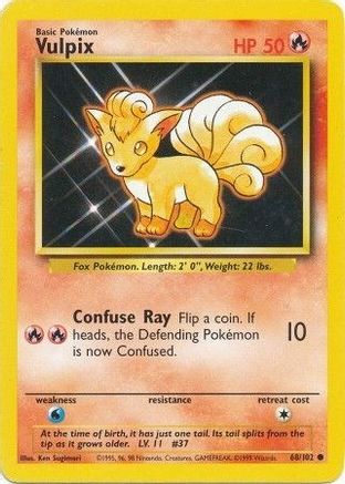 Vulpix 068/102  Base Set - Common