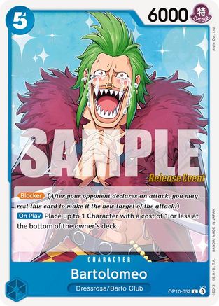 Bartolomeo (OP10-052) - Royal Blood Release Event Cards