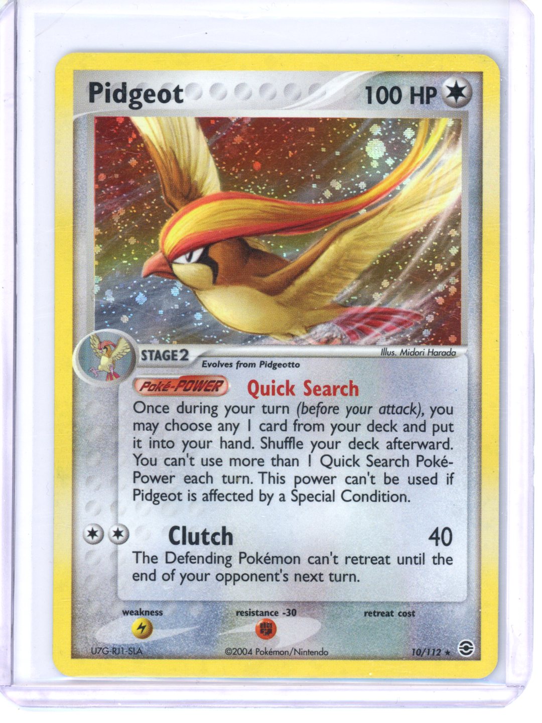 Pokemon Pidgeot Holo #10/112 Fire red & Leaf Green NM