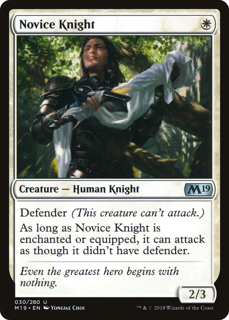 Image of Novice Knight (M19-030) - Core Set 2019 Foil