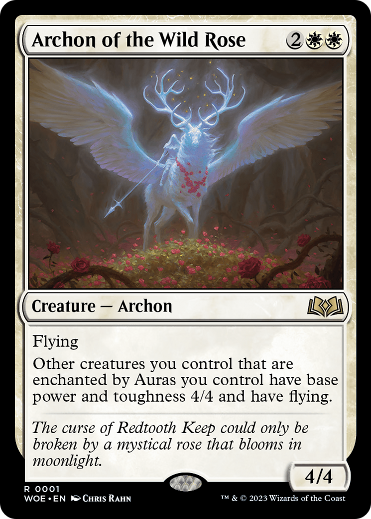 Image of Archon of the Wild Rose (WOE-001) - Wilds of Eldraine Foil