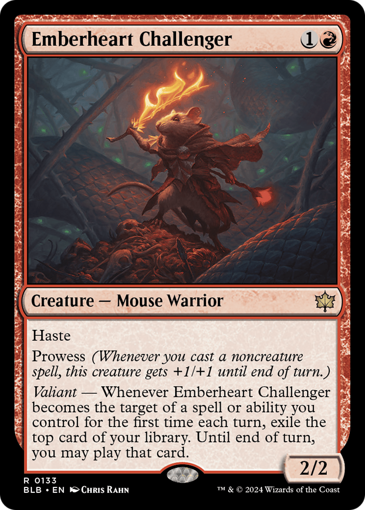 Image of Emberheart Challenger (BLB-133) - Bloomburrow Foil