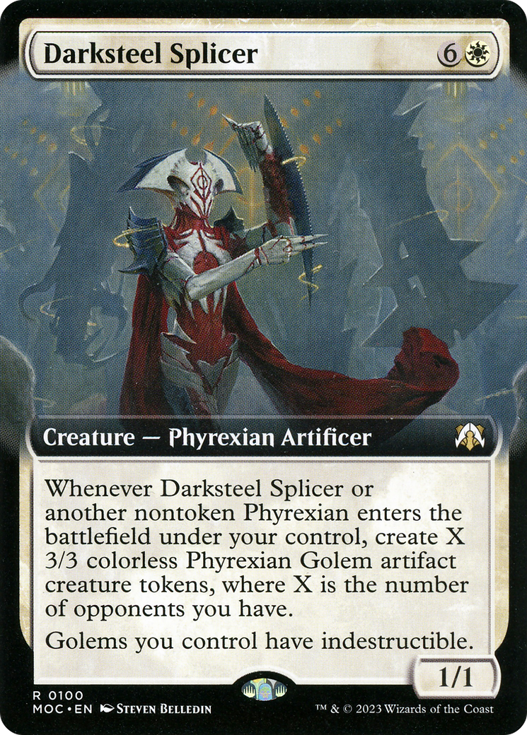 Image of Darksteel Splicer (Extended Art) (MOC-100) - March of the Machine Commander: (Extended Art) Foil