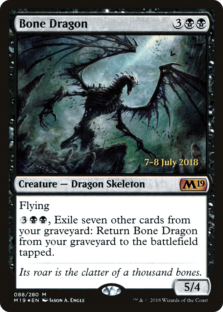 Image of Bone Dragon (PRE-88S) - Core Set 2019 Promos Foil
