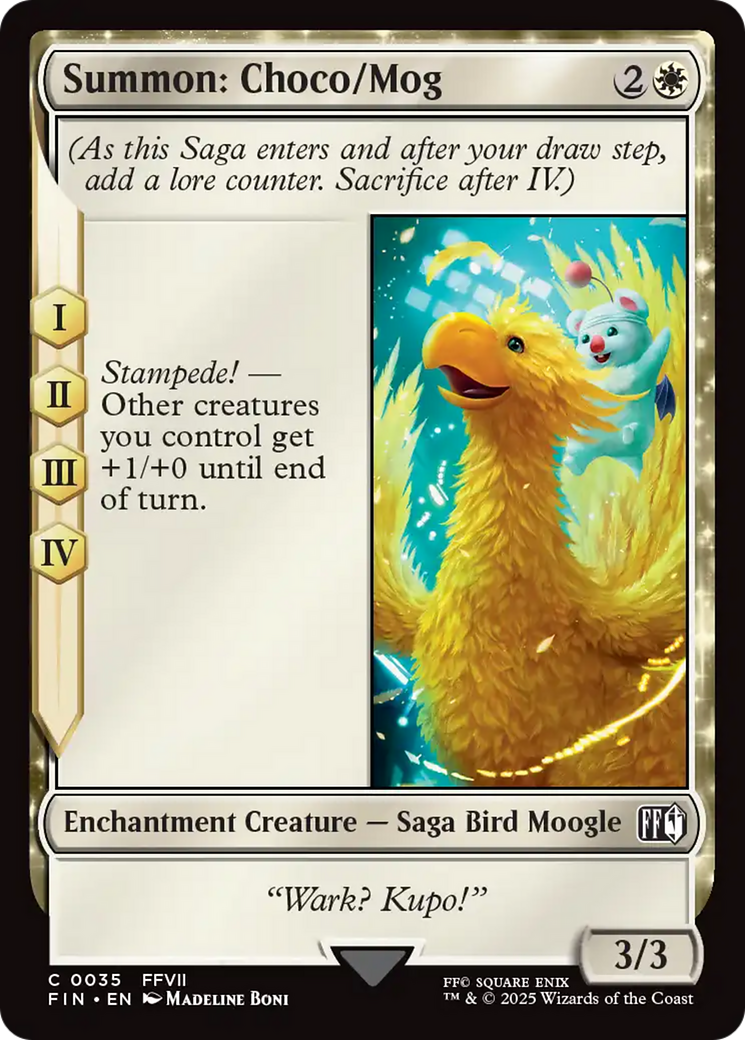 Image of Summon: Choco/Mog (FIN-035) - FINAL FANTASY: (enchantment) Foil
