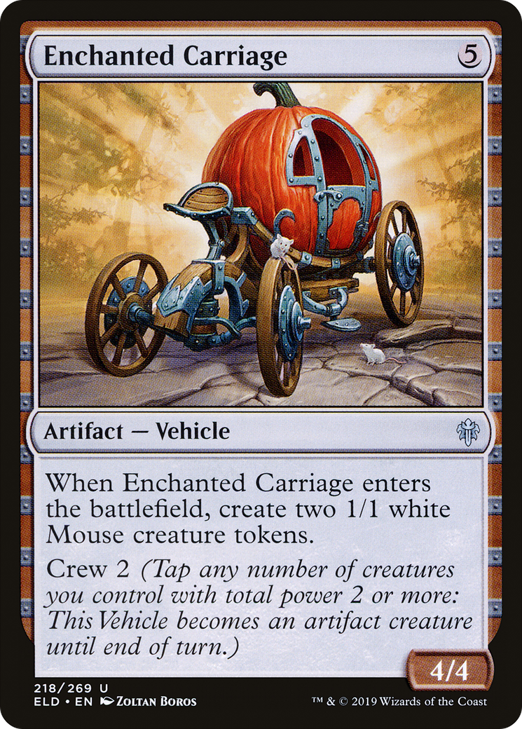 Image of Enchanted Carriage (ELD-218) - Throne of Eldraine Foil