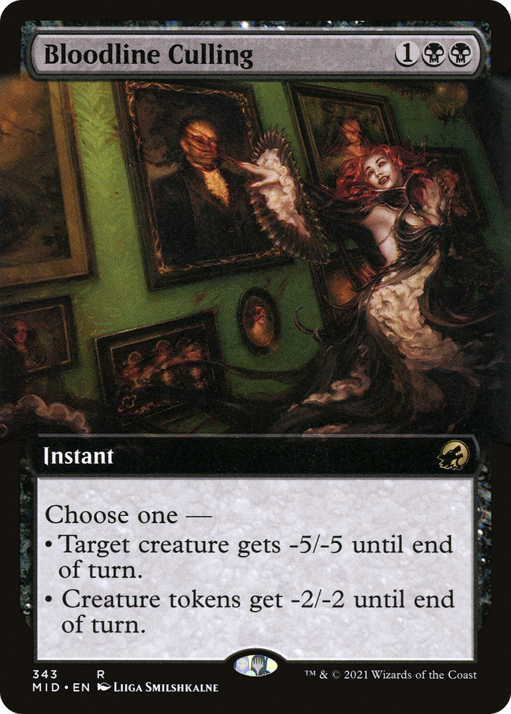Image of Bloodline Culling (Extended Art) (MID-343) - Innistrad: Midnight Hunt: (Extended Art)