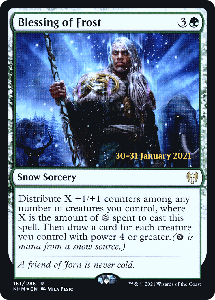 Image of Blessing of Frost (PRE-161) - Kaldheim Promos: (snow) Foil