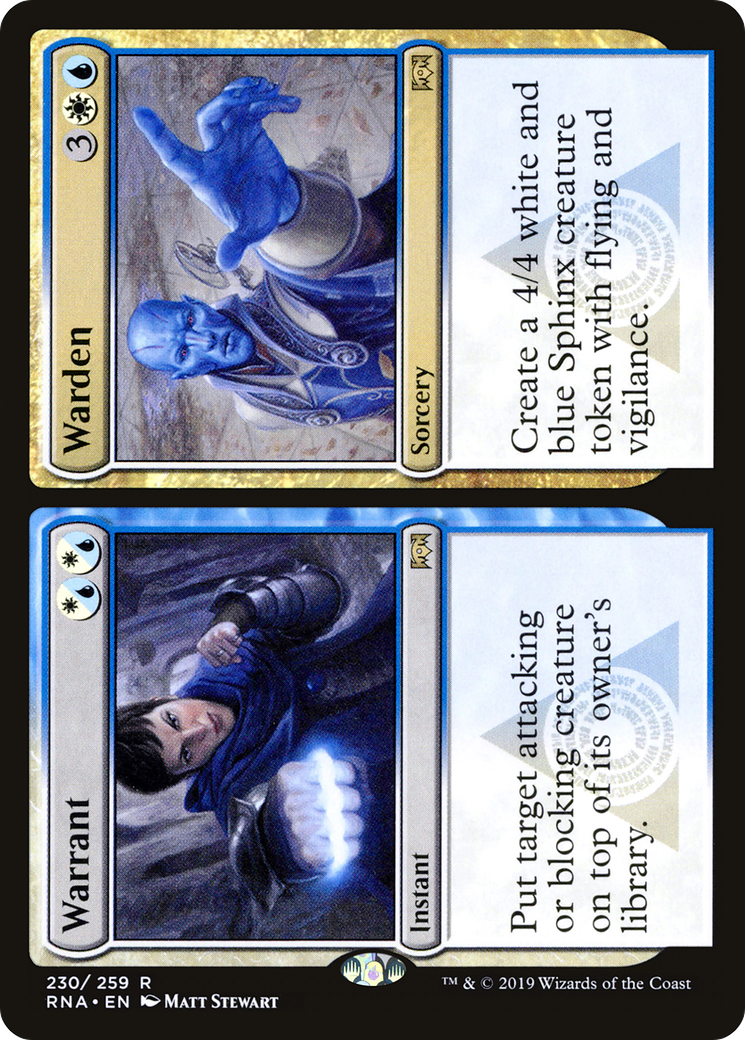 Image of Warrant // Warden (RNA-230) - Ravnica Allegiance Foil