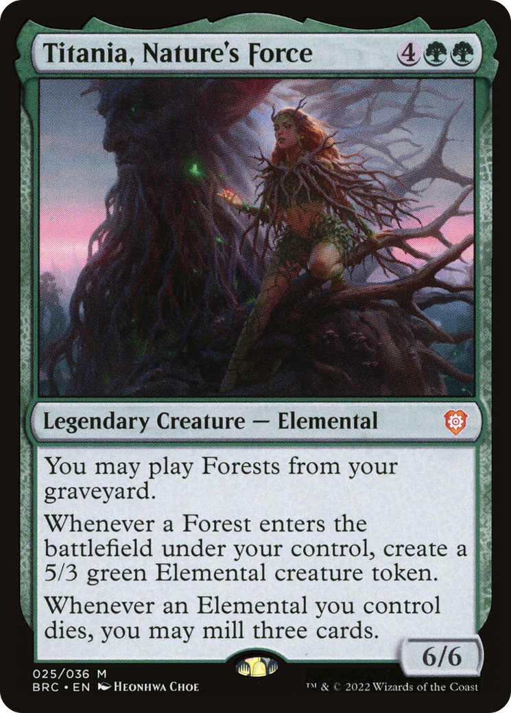 Image of Titania, Nature's Force (BRC-025) - The Brothers' War Commander Foil