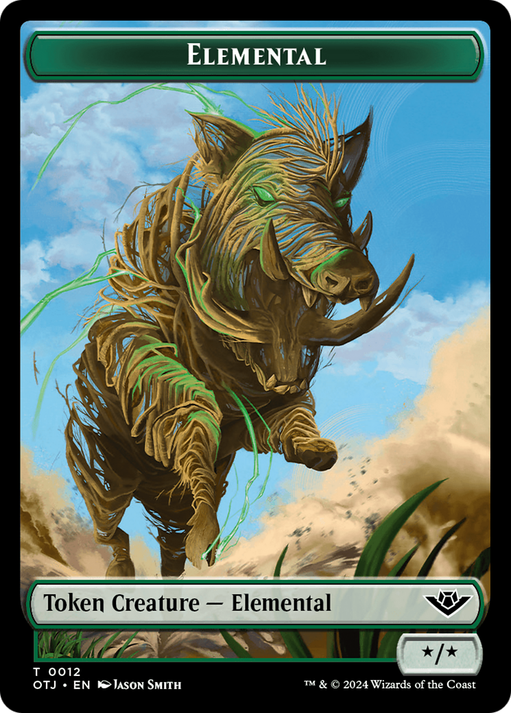 Image of Elemental (TOTJ-012) - Outlaws of Thunder Junction Tokens Foil