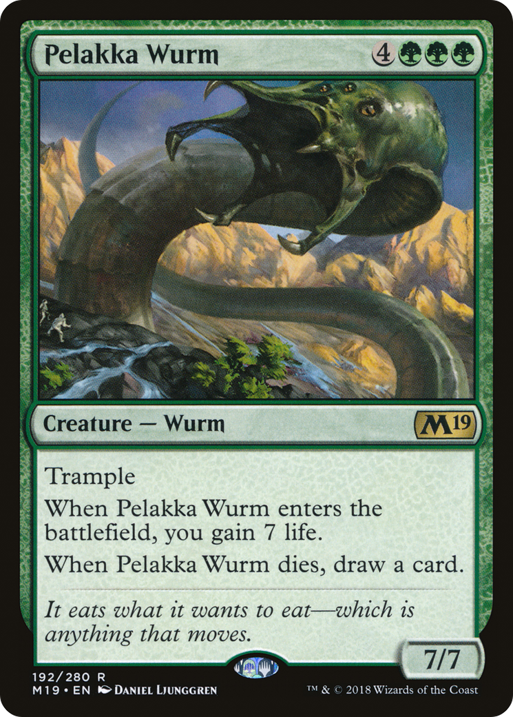 Image of Pelakka Wurm (M19-192) - Core Set 2019 Foil