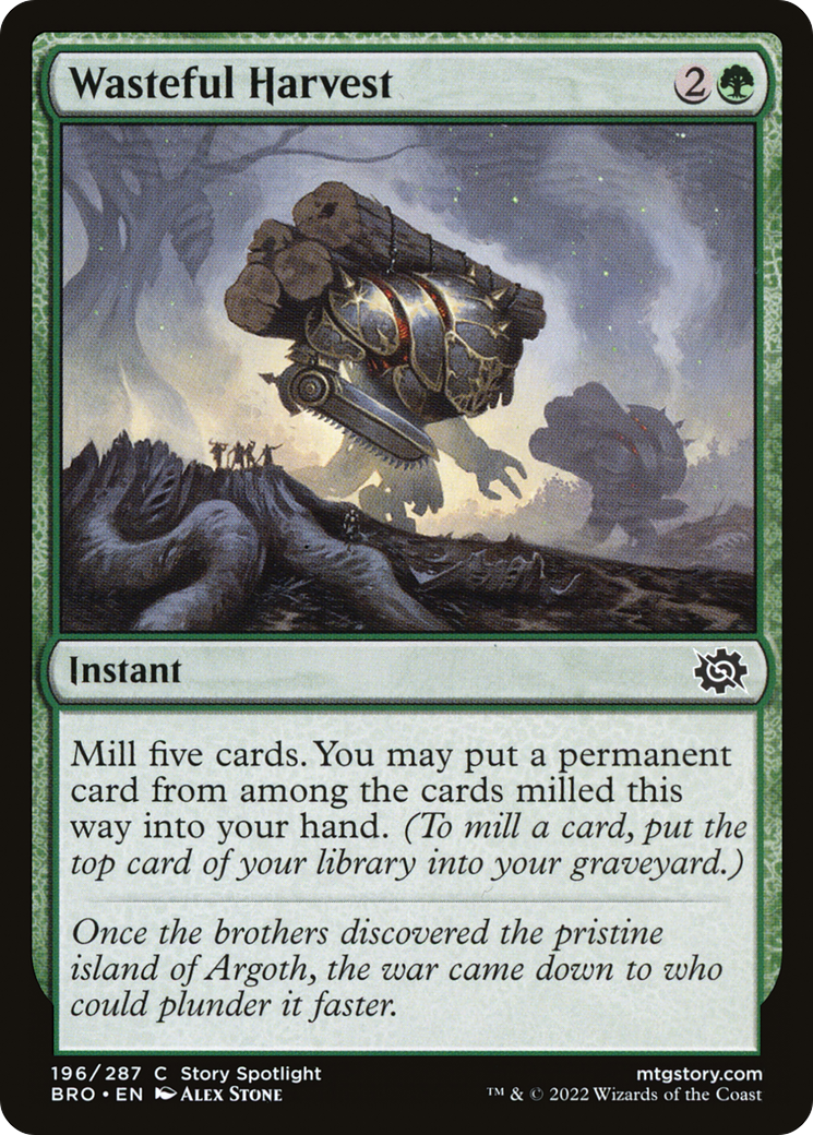 Image of Wasteful Harvest (BRO-196) - The Brothers' War Foil