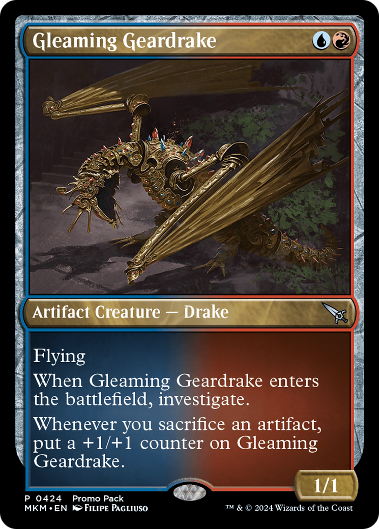 Image of Gleaming Geardrake (PPMKM-424) - Murders at Karlov Manor Foil