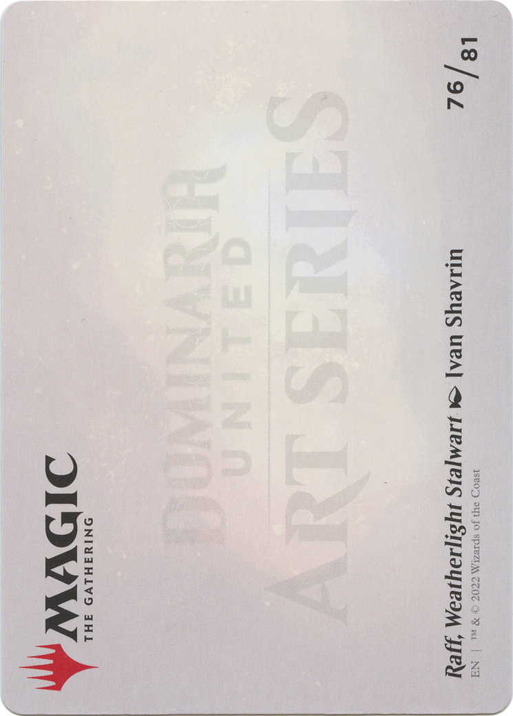 Image of Raff, Weatherlight Stalwart // Raff, Weatherlight Stalwart (ADMU-076) - Dominaria United Art Series (Borderless) Foil
