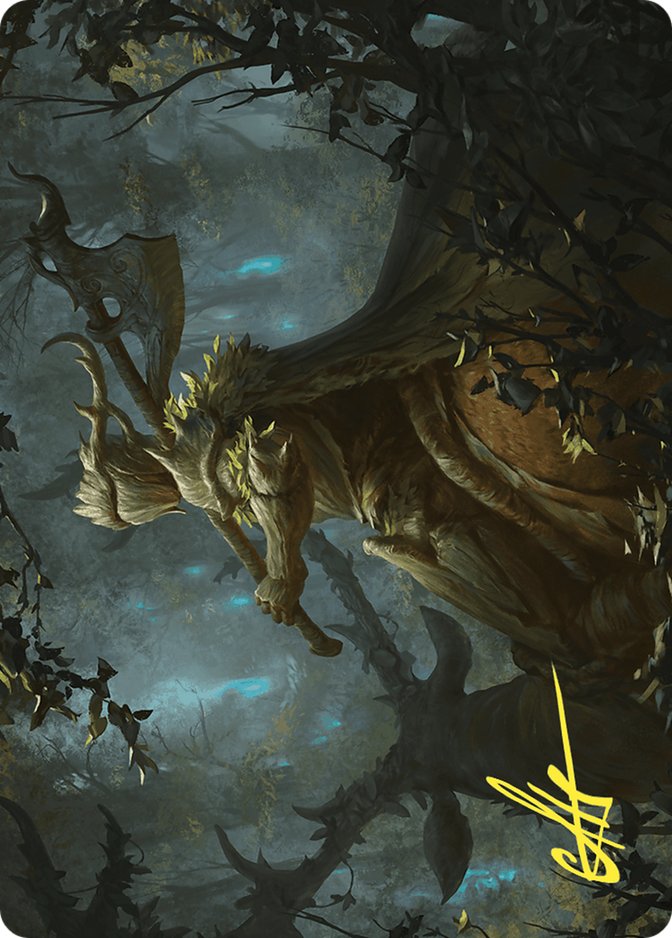 Image of Verdant Outrider // Verdant Outrider (AWOE-028) - Wilds of Eldraine Art Series (Borderless) Foil