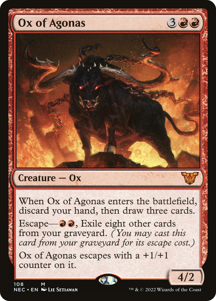 Image of Ox of Agonas (NEC-108) - Neon Dynasty Commander