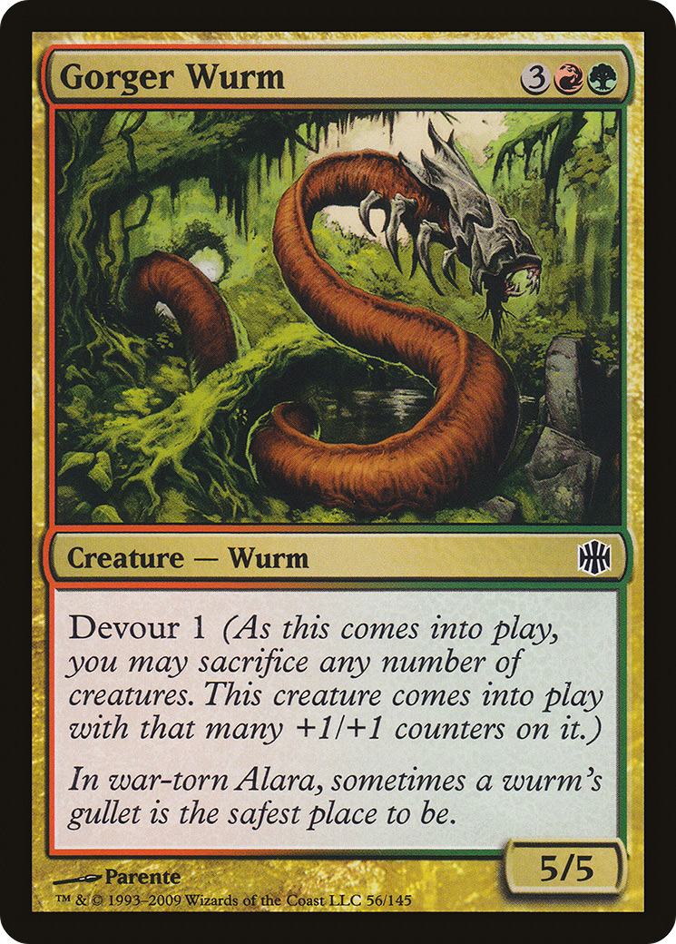 Image of Gorger Wurm (ARB-056) - Alara Reborn Foil