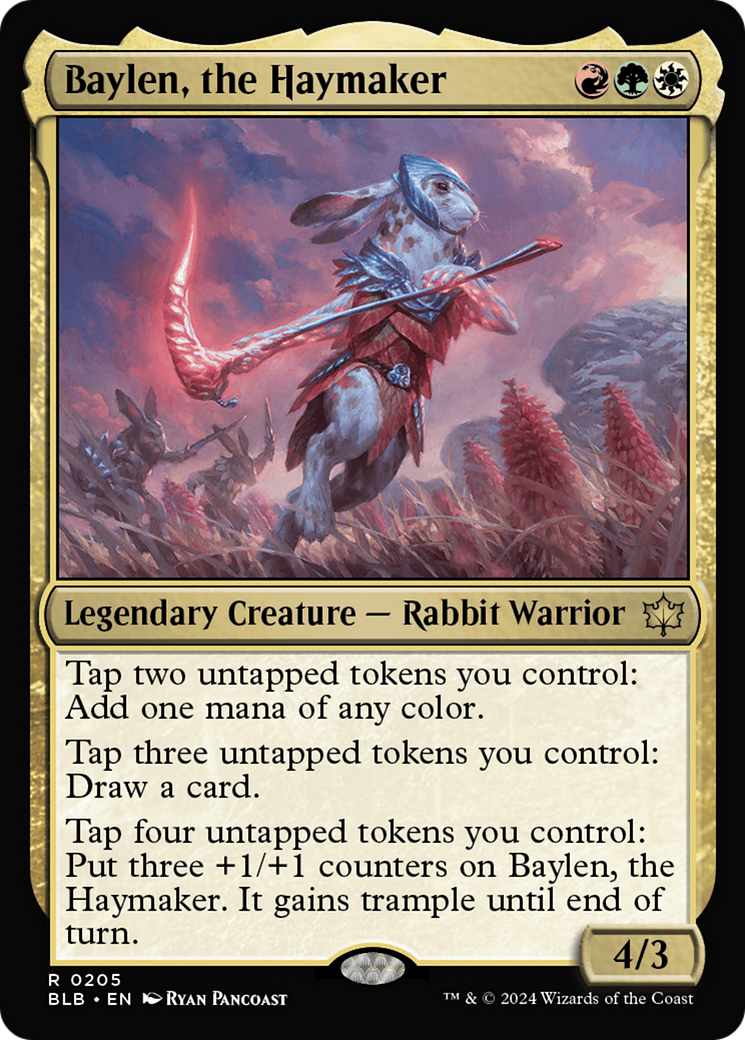 Image of Baylen, the Haymaker (BLB-205) - Bloomburrow