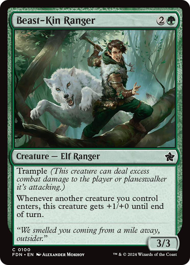 Image of Beast-Kin Ranger (FDN-100) - Foundations Foil