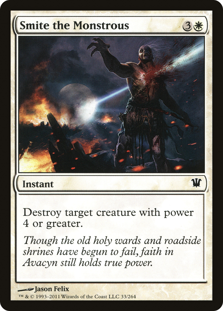 Image of Smite the Monstrous (ISD-033) - Innistrad Foil
