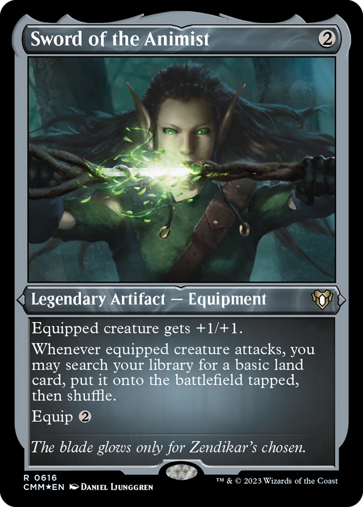 Image of Sword of the Animist (CMM-616) - Commander Masters Etched Foil
