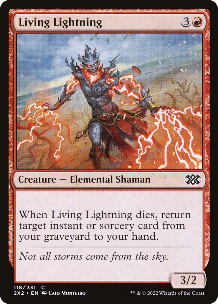 Image of Living Lightning (2X2-118) - Double Masters 2022 Foil