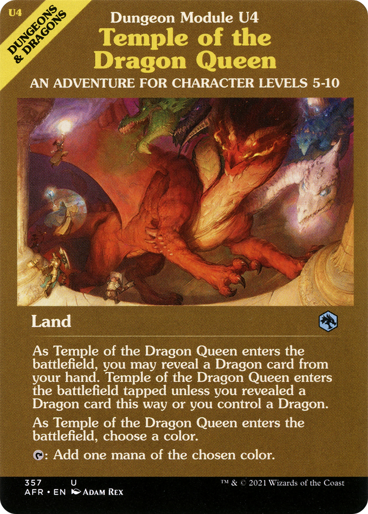 Image of Temple of the Dragon Queen (Dungeon Module) (AFR-357) - Adventures in the Forgotten Realms: (Showcase) Foil