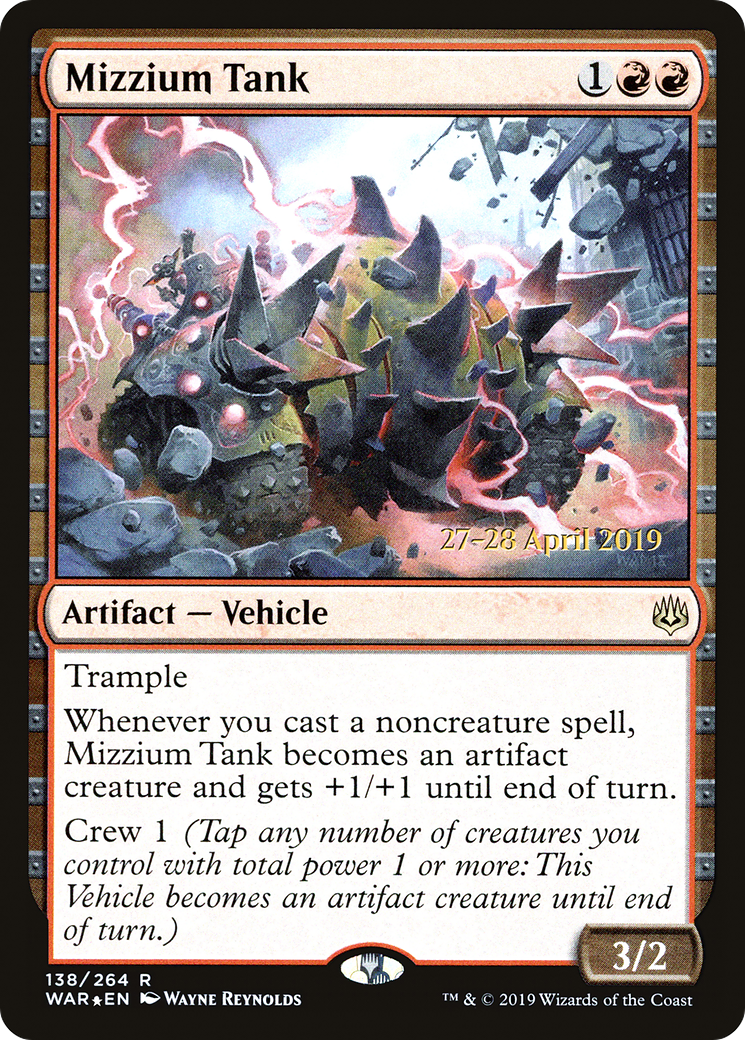 Image of Mizzium Tank (PRE-138) - War of the Spark Promos Foil