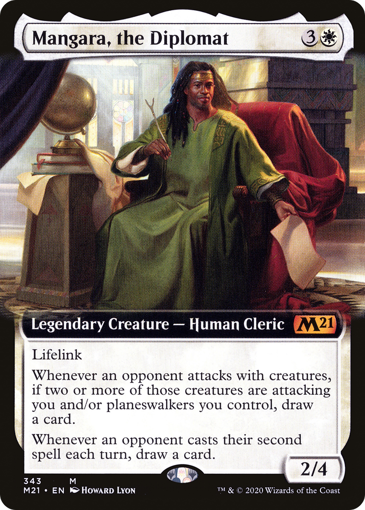 Image of Mangara, the Diplomat (Extended Art) (M21-343) - Core Set 2021: (Extended Art)