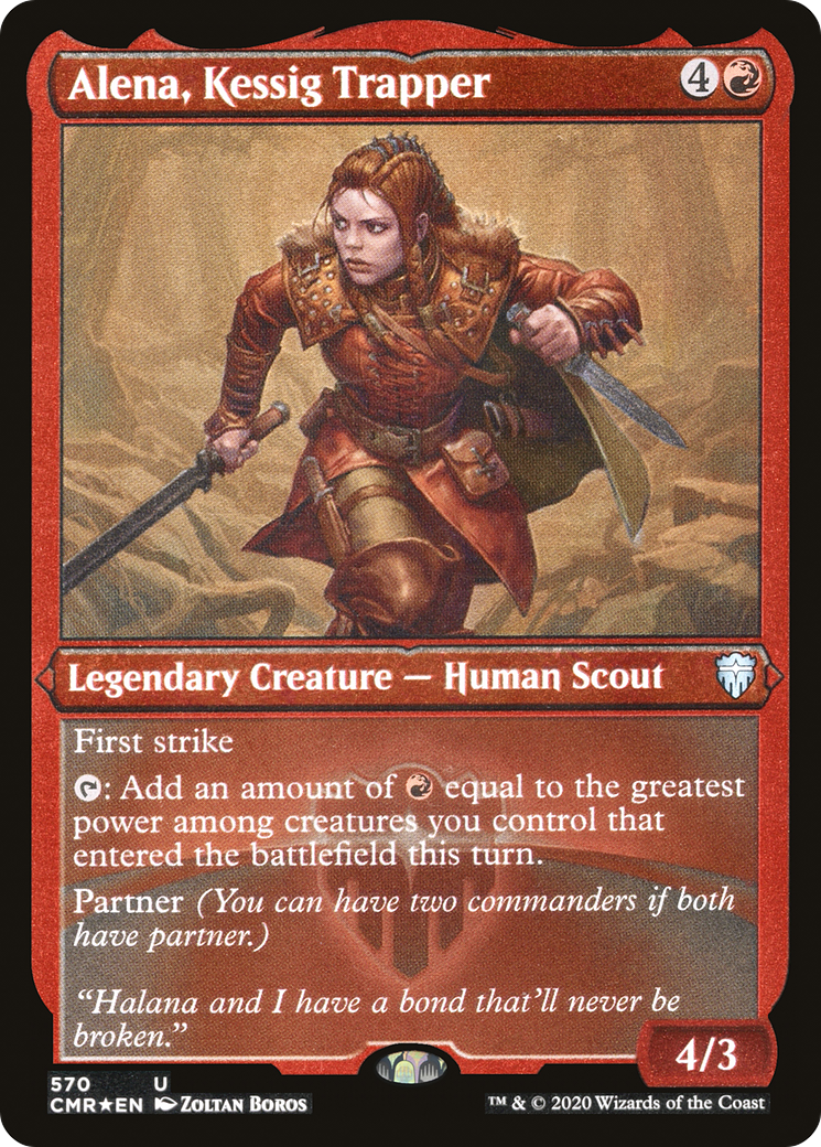 Image of Alena, Kessig Trapper (Foil Etched) (CMR-570) - Commander Legends Foil