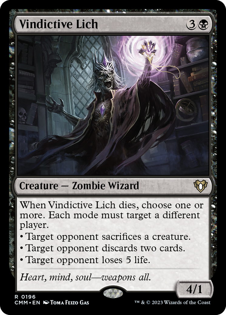 Image of Vindictive Lich (CMM-196) - Commander Masters Foil