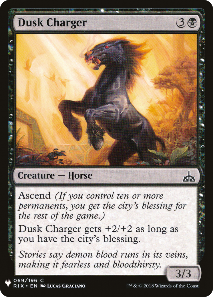 Image of Dusk Charger (LIST-069) - The List