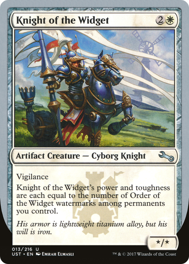 Image of Knight of the Widget (UST-013) - Unstable Foil
