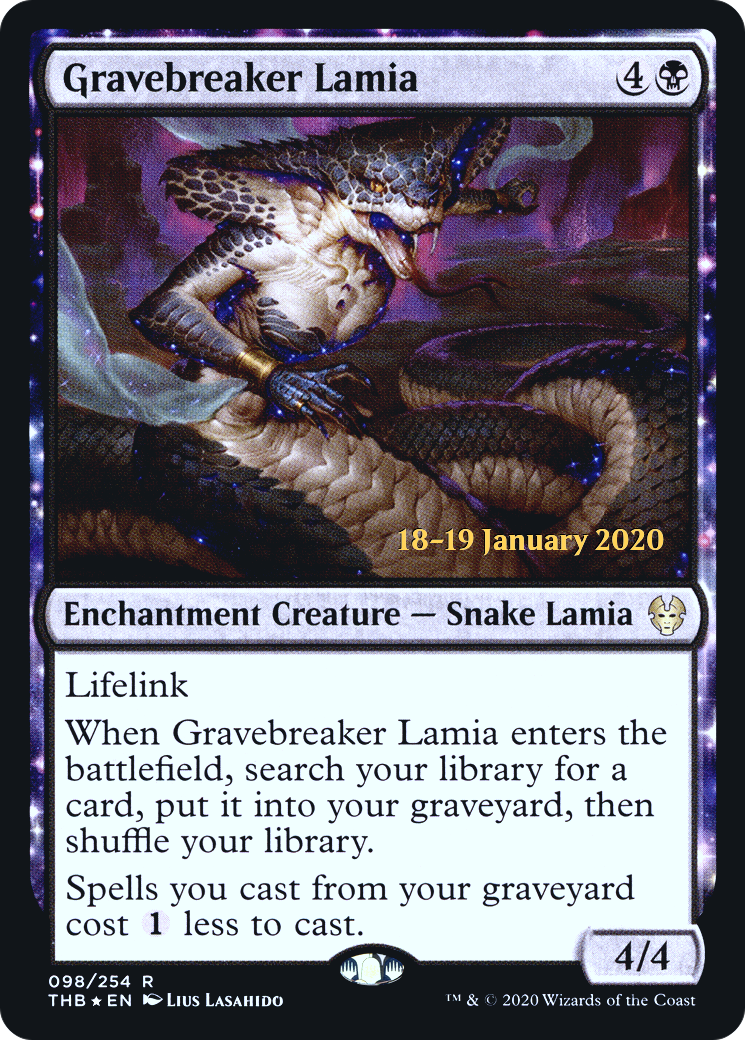 Image of Gravebreaker Lamia (PRE-098) - Theros Beyond Death Promos: (enchantment) Foil