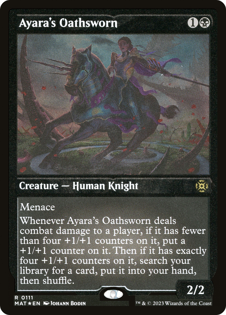 Image of Ayara's Oathsworn (MAT-111) - March of the Machine: The Aftermath Etched Foil