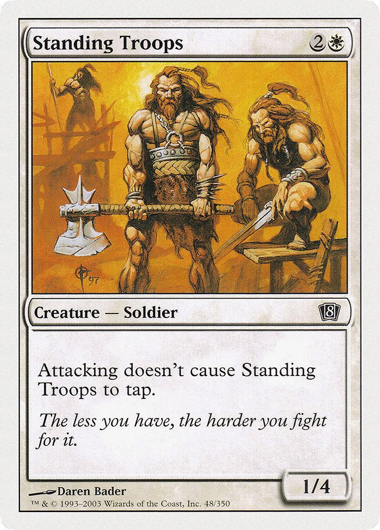 Image of Standing Troops (8ED-048) - 8th Edition Foil