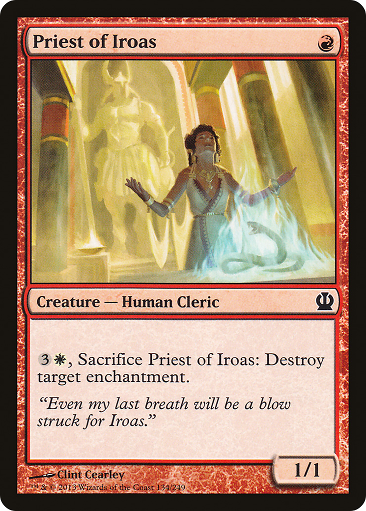 Image of Priest of Iroas (THS-134) - Theros Foil