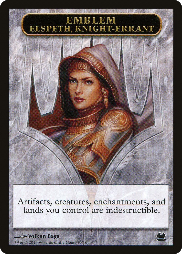 Image of Emblem - Elspeth, Knight-Errant (MMA-016) - Modern Masters Tokens