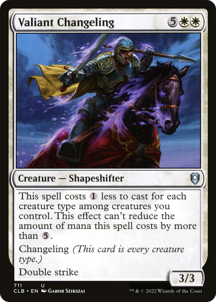 Image of Valiant Changeling (CLB-711) - Commander Legends: Battle for Baldur's Gate