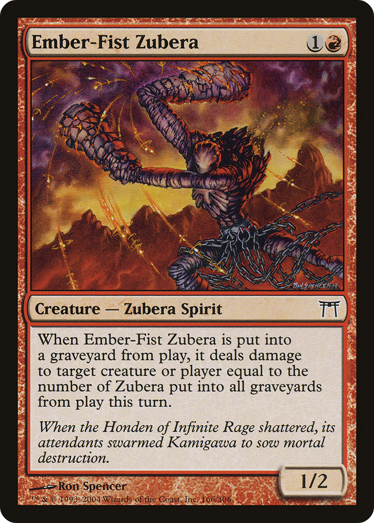 Image of Ember-Fist Zubera (CHK-166) - Champions of Kamigawa Foil