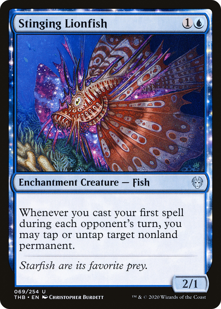 Image of Stinging Lionfish (THB-069) - Theros Beyond Death: (enchantment) Foil