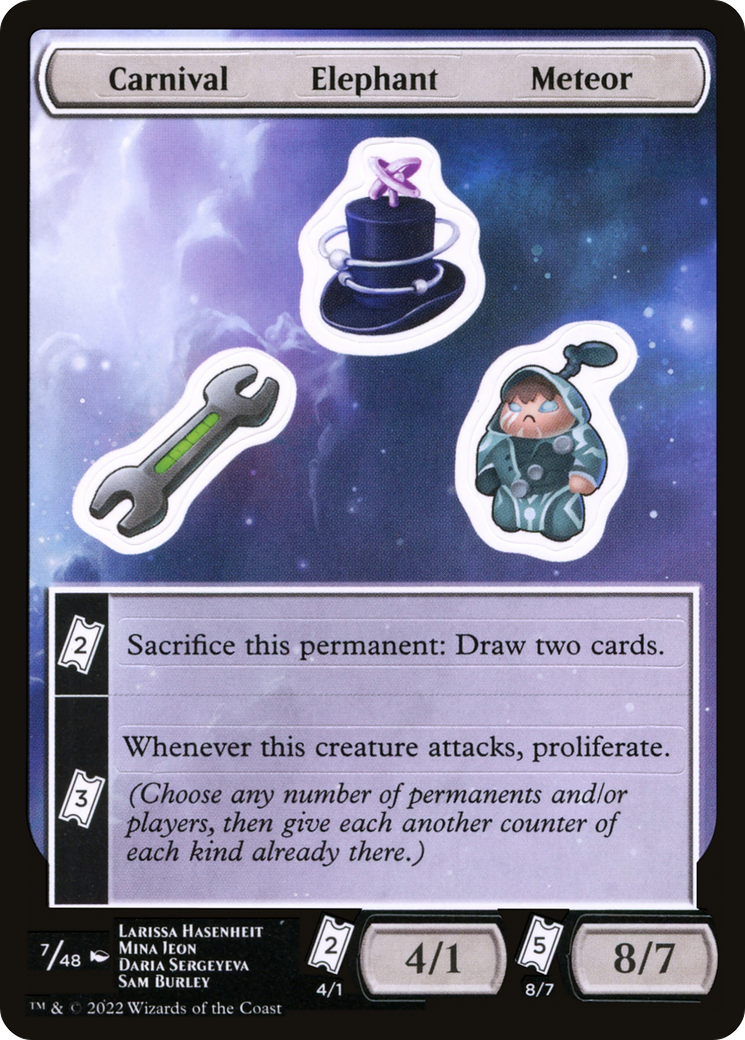 Image of Carnival Elephant Meteor (UNF-007) - Unfinity Sticker Sheets