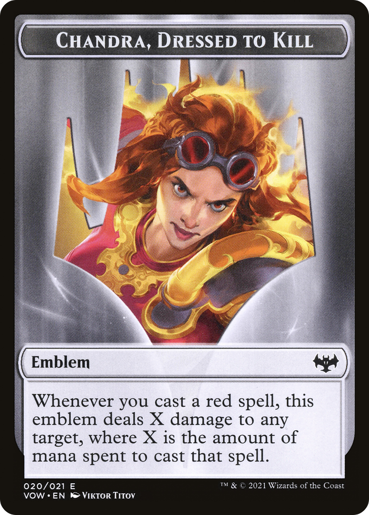 Image of Chandra, Dressed to Kill Emblem (TVOW-020) - Innistrad: Crimson Vow Tokens