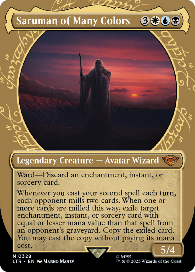 Image of Saruman of Many Colors (Showcase) (LTR-328) - The Lord of the Rings: Tales of Middle-earth: (Showcase) (Borderless) Foil