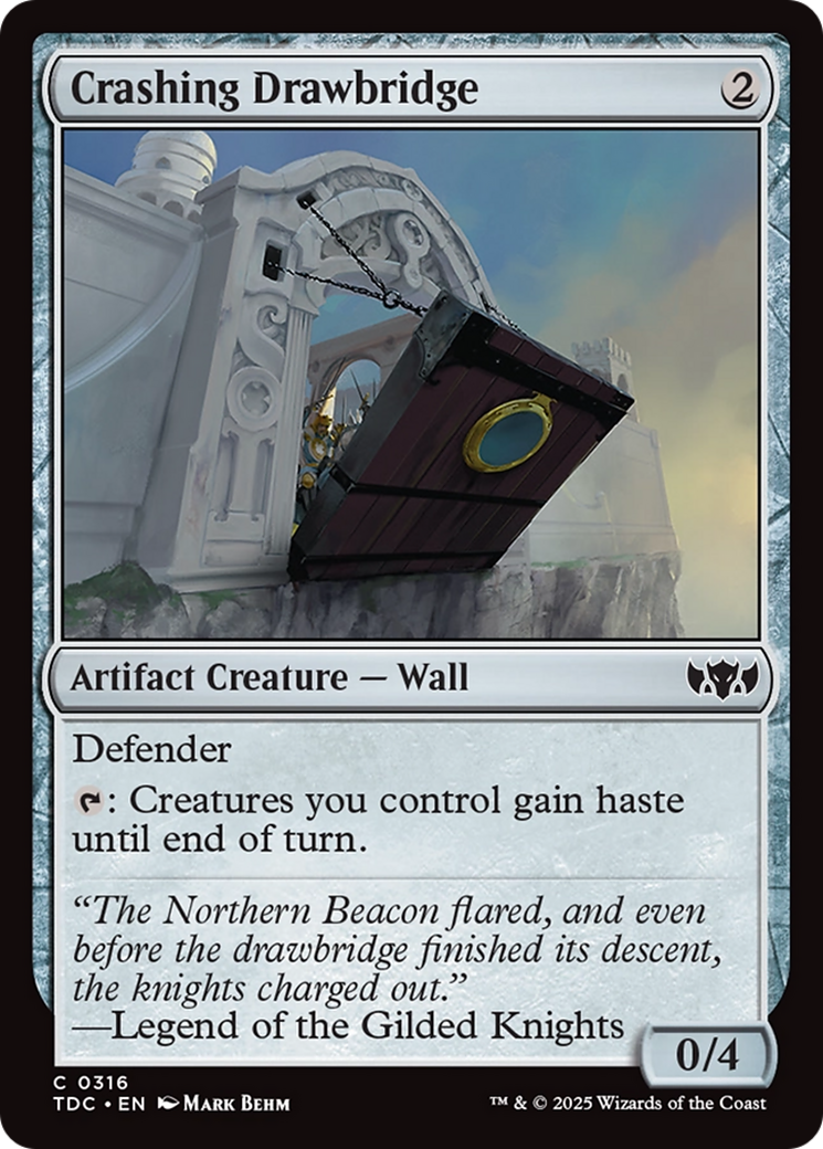 Image of Crashing Drawbridge (TDC-316) - Commander: Tarkir: Dragonstorm