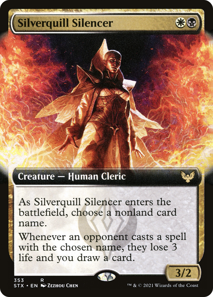 Image of Silverquill Silencer (Extended Art) (STX-353) - Strixhaven: School of Mages: (Extended Art) Foil