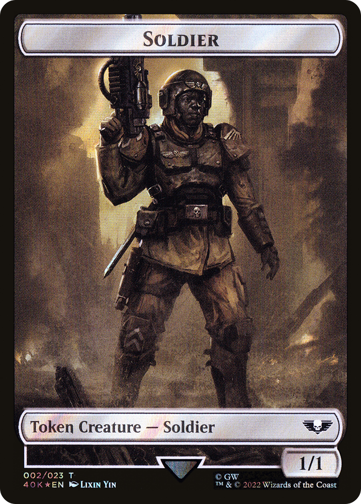 Image of Soldier (T40K-02★) - Warhammer 40,000 Tokens Foil
