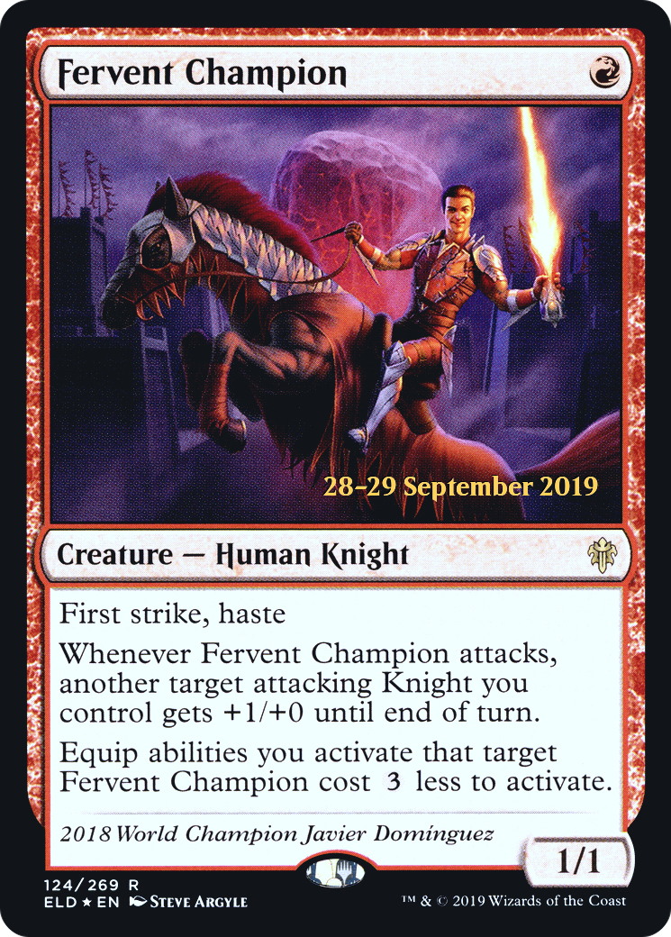 Image of Fervent Champion (PRE-124) - Throne of Eldraine Promos Foil